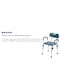Flash Furniture 15" L, Plastic, Aluminum, Navy Quick Release Bath Chair DC-HY3523L-NV-GG - alternate 9